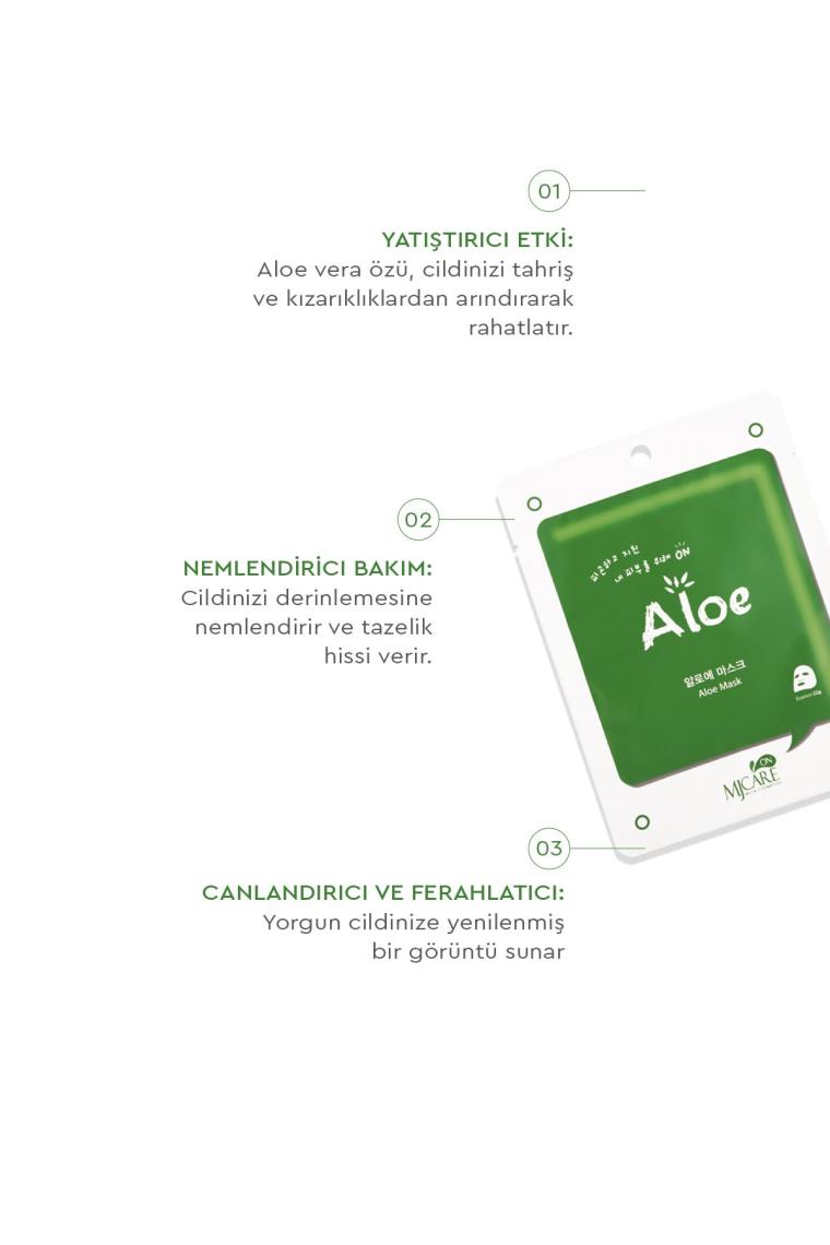 Mjcare On Aloe Vera Özlü Yüz Maskesi