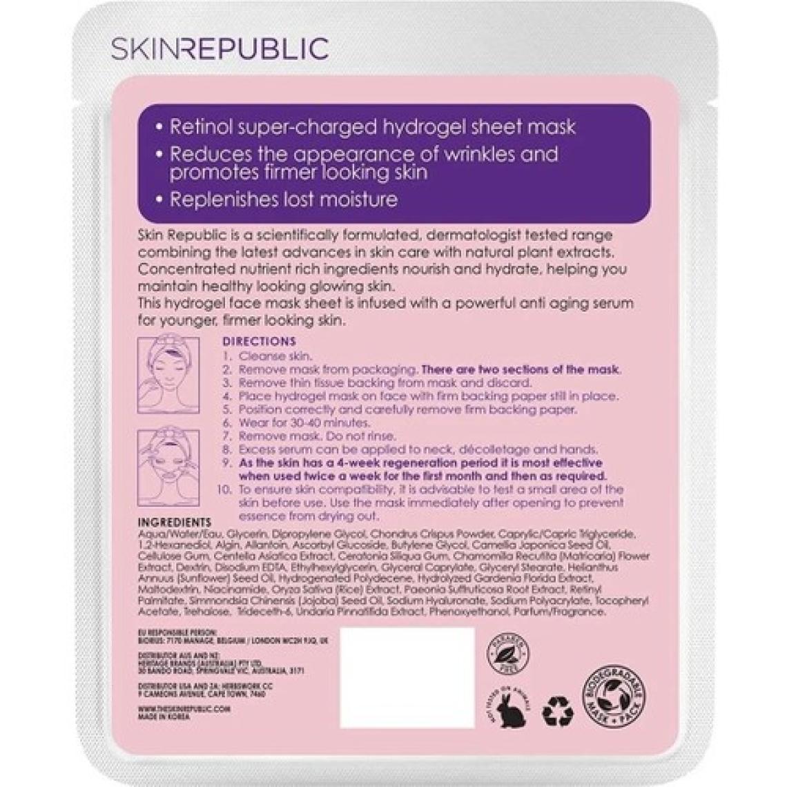 Skin Republic Hidrejel Yüz Maskesi 25 ml