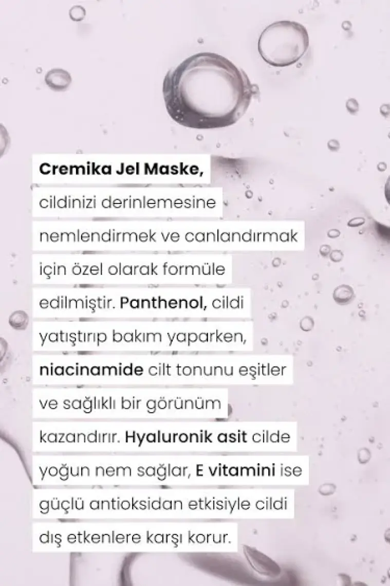 Cremika Cica Jel Maske, Bariyer Onarıcı 5D Hyaluronik Asit 250 ml