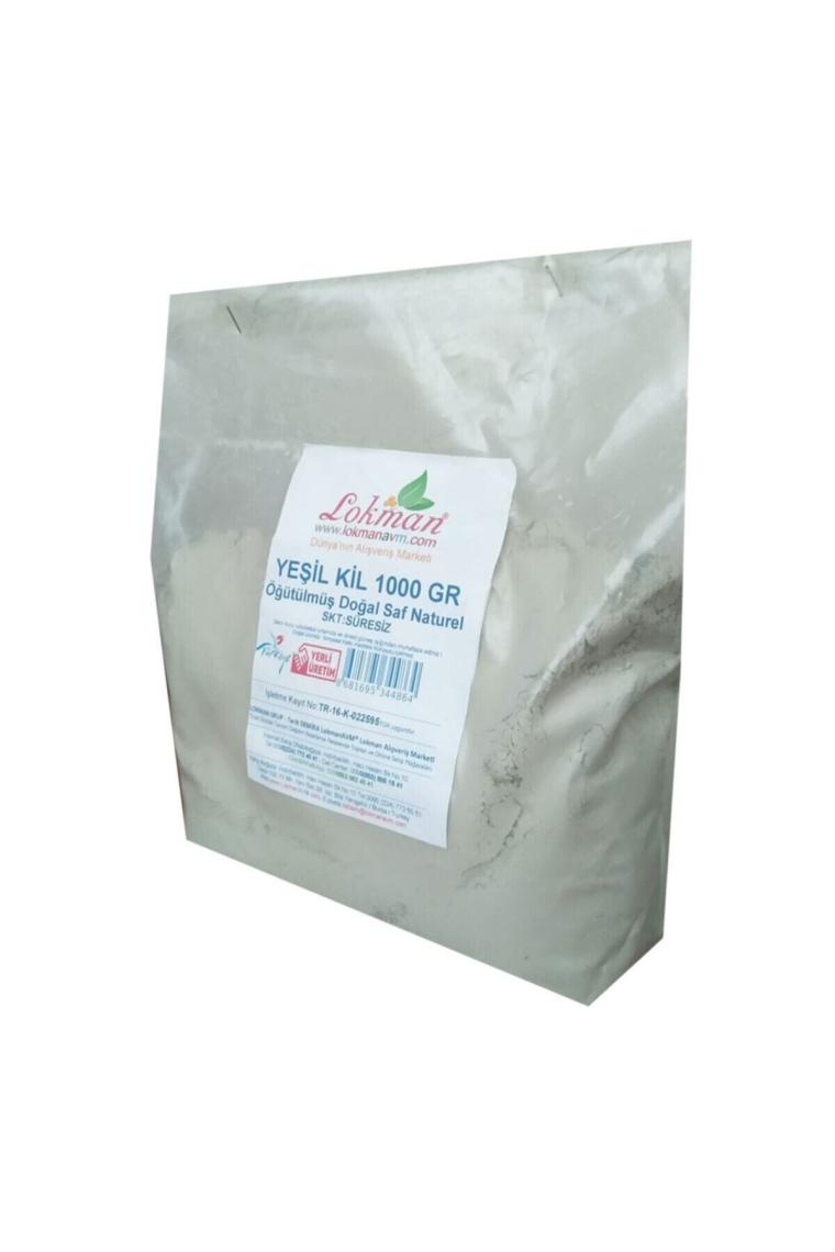 Yeşil Kil Öğütülmüş Doğal Saf Naturel 1000 Gr Paket