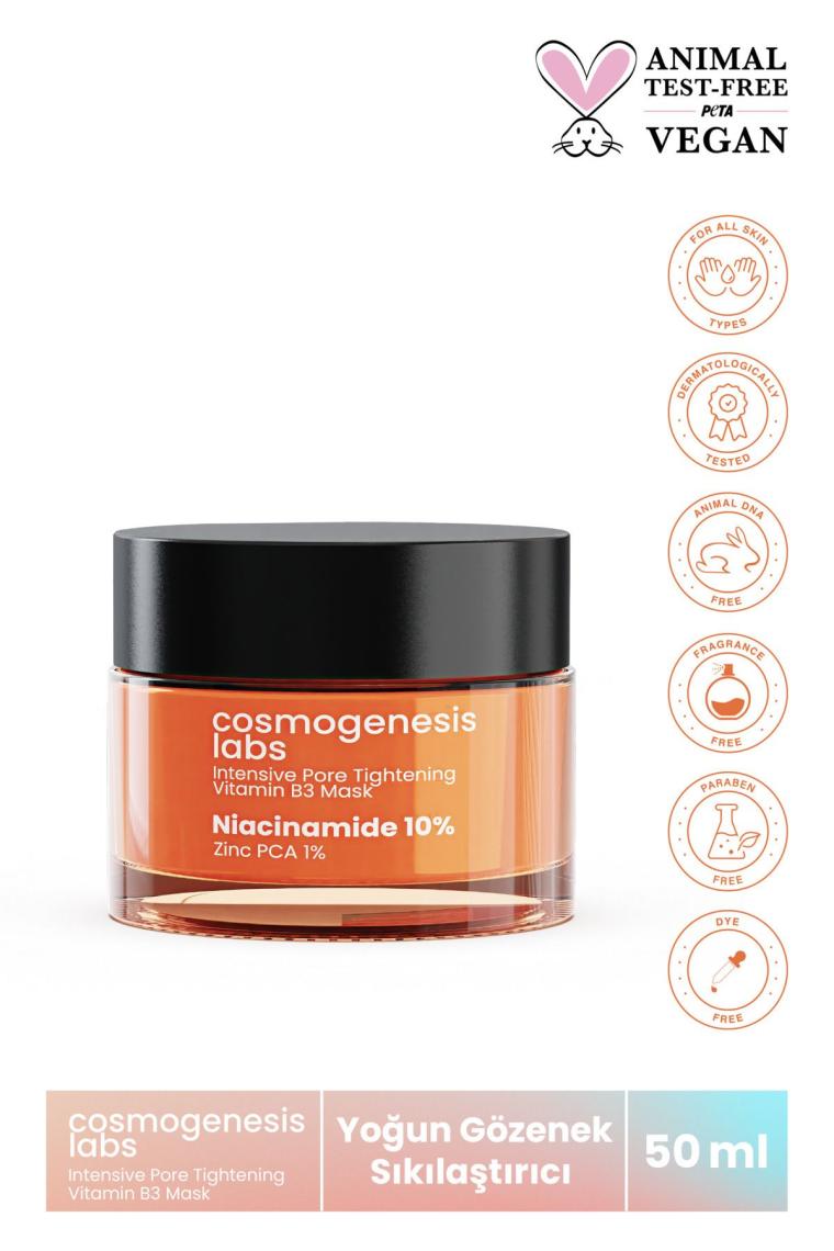 Gözenek Sıkılaştırıcı B3 Vitamini Maske 50ml Sivilce Önleyici Arındırıcı Detoks Ve Peeling Etkili
