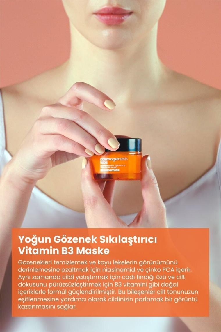 Gözenek Sıkılaştırıcı B3 Vitamini Maske 50ml Sivilce Önleyici Arındırıcı Detoks Ve Peeling Etkili