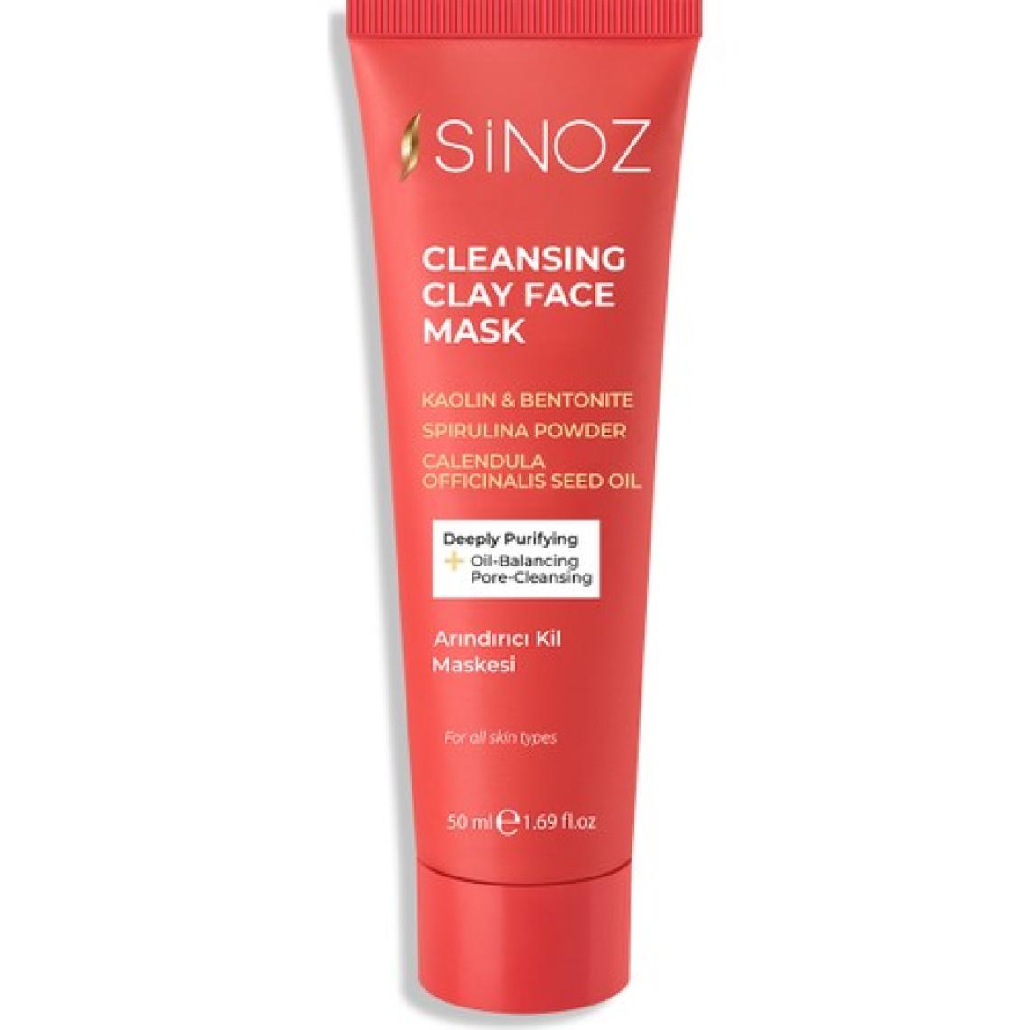 Sinoz Akne ve Siyah Nokta Karşıtı Arındırıcı Yüz Bakım Kil Maskesi 50 ml Tüm Ciltler için