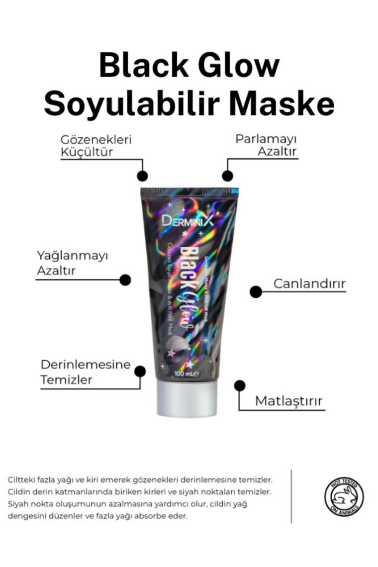 Black Glow Gözenek Karşıtı Soyulabilir Maske 100ml Anti Pore Mask Siyah Maske Siyah Nokta