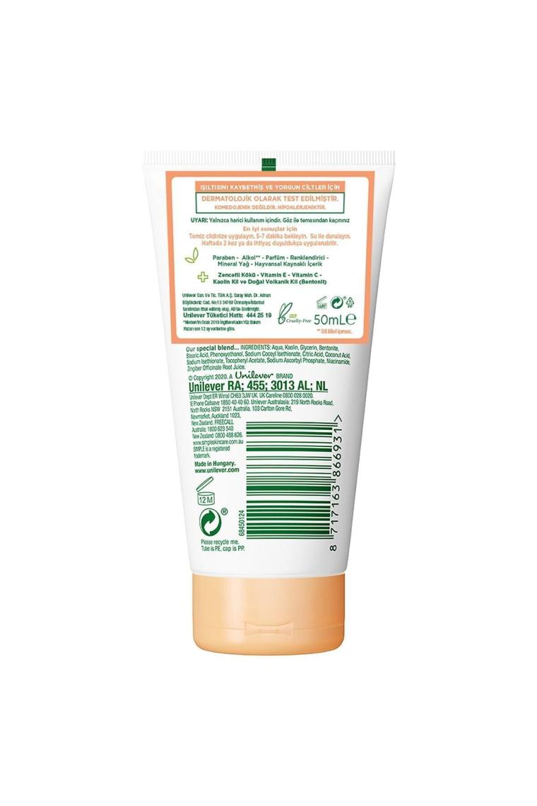 Simple Protect & Glow Kil Maskesi Detox Işıltı veren 50 ML