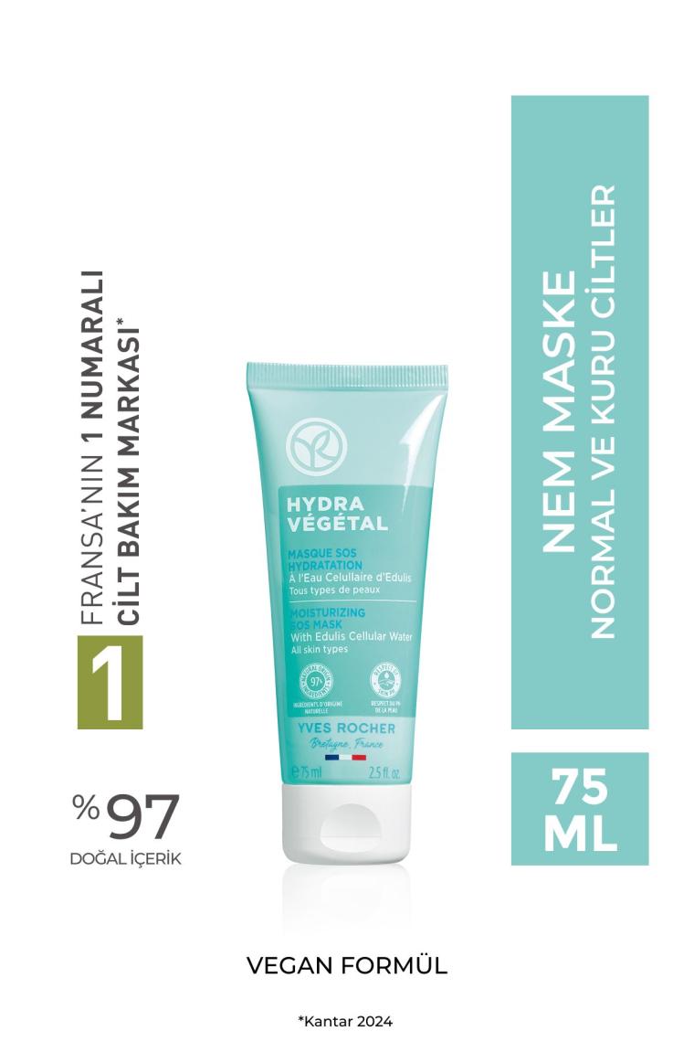 Normal Ve Kuru Cilt, Pantenol Nem Maskesi-hydra Vegetal Bitkisel Nemlendirici Bakım-75ml
