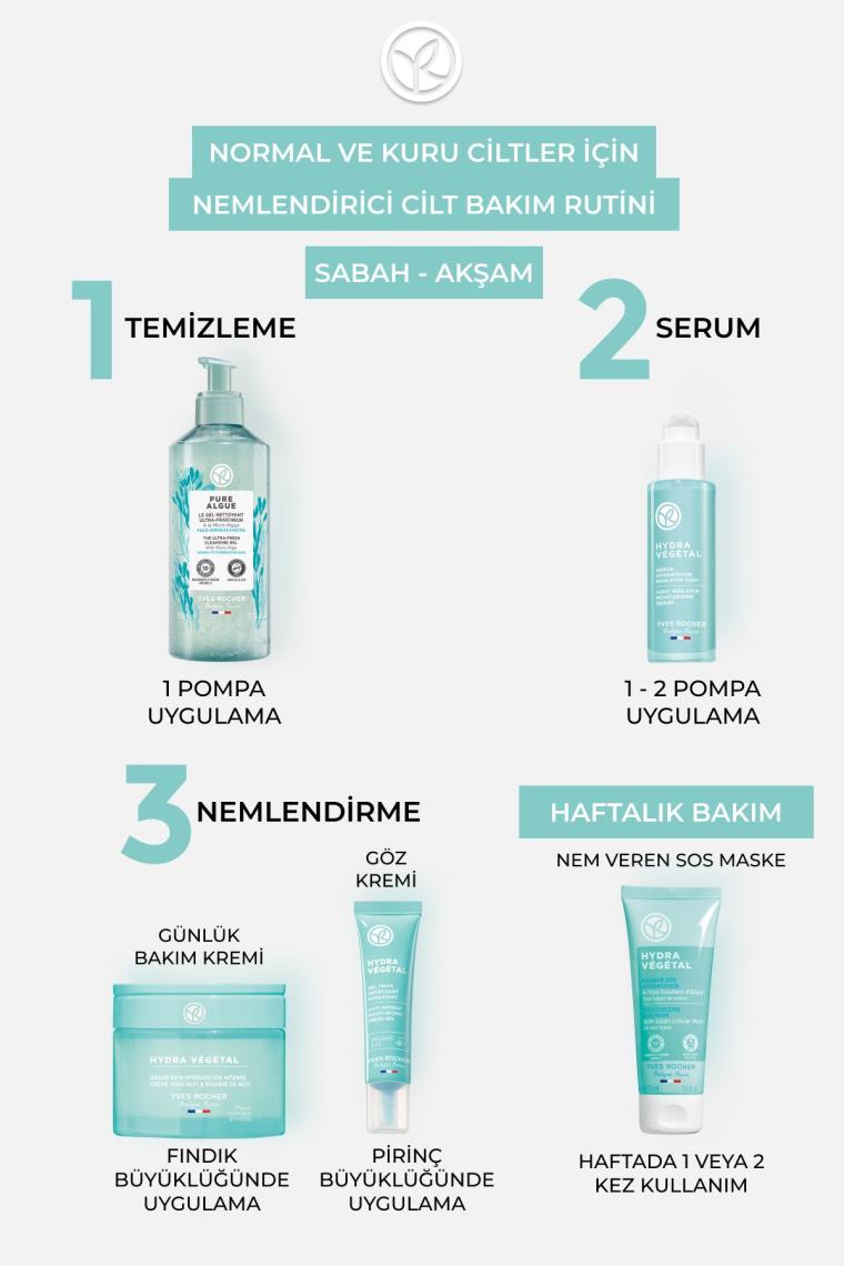Normal Ve Kuru Cilt, Pantenol Nem Maskesi-hydra Vegetal Bitkisel Nemlendirici Bakım-75ml