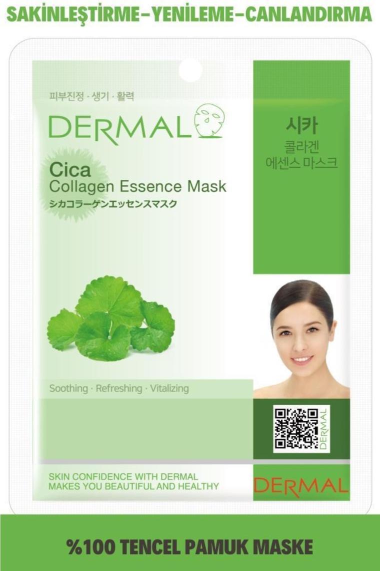 Canlandırıcı, Yenileyici, Sakinleştirici Centella Asiatica Özlü Kolajen Maske 23 Gr