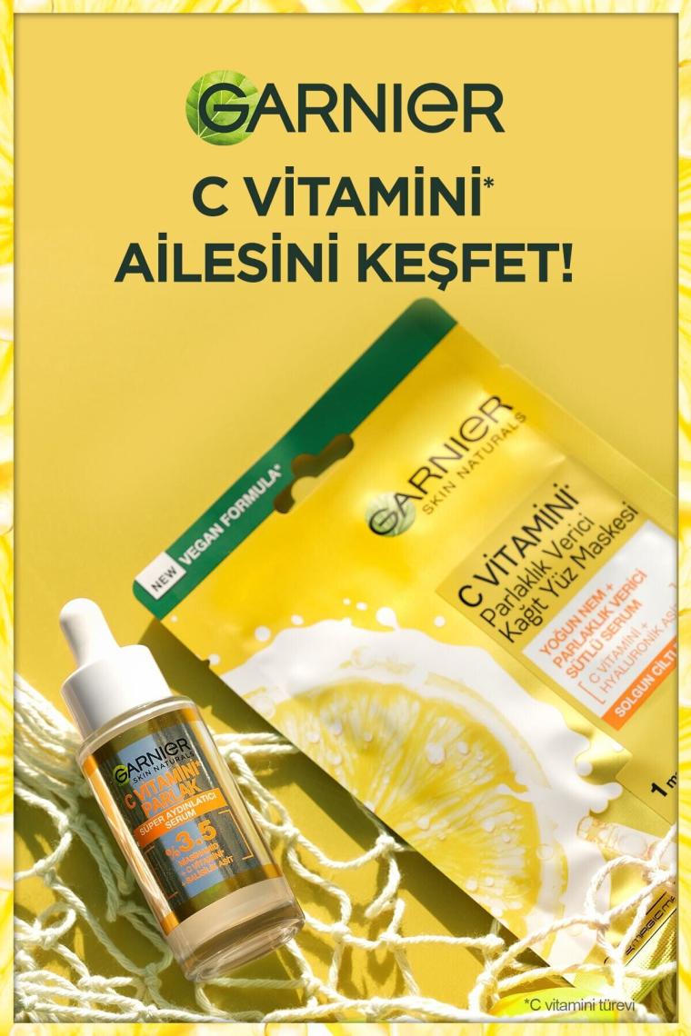 C Vitamini Parlaklık Verici Kağıt Yüz Maskesi