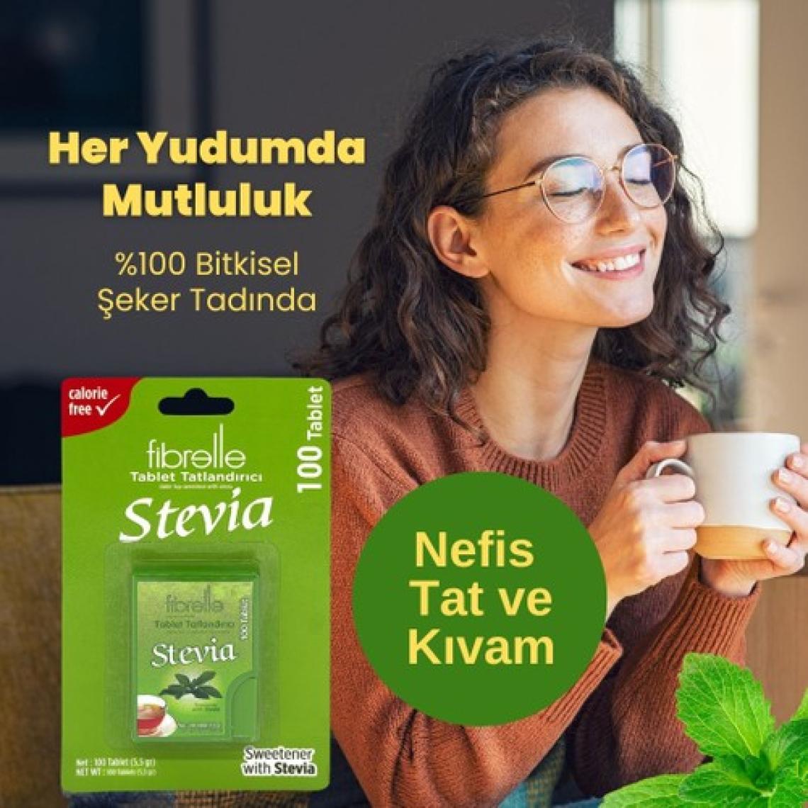 Fibrelle Cep Stevialı Tablet Tatlandırıcı 100'lü