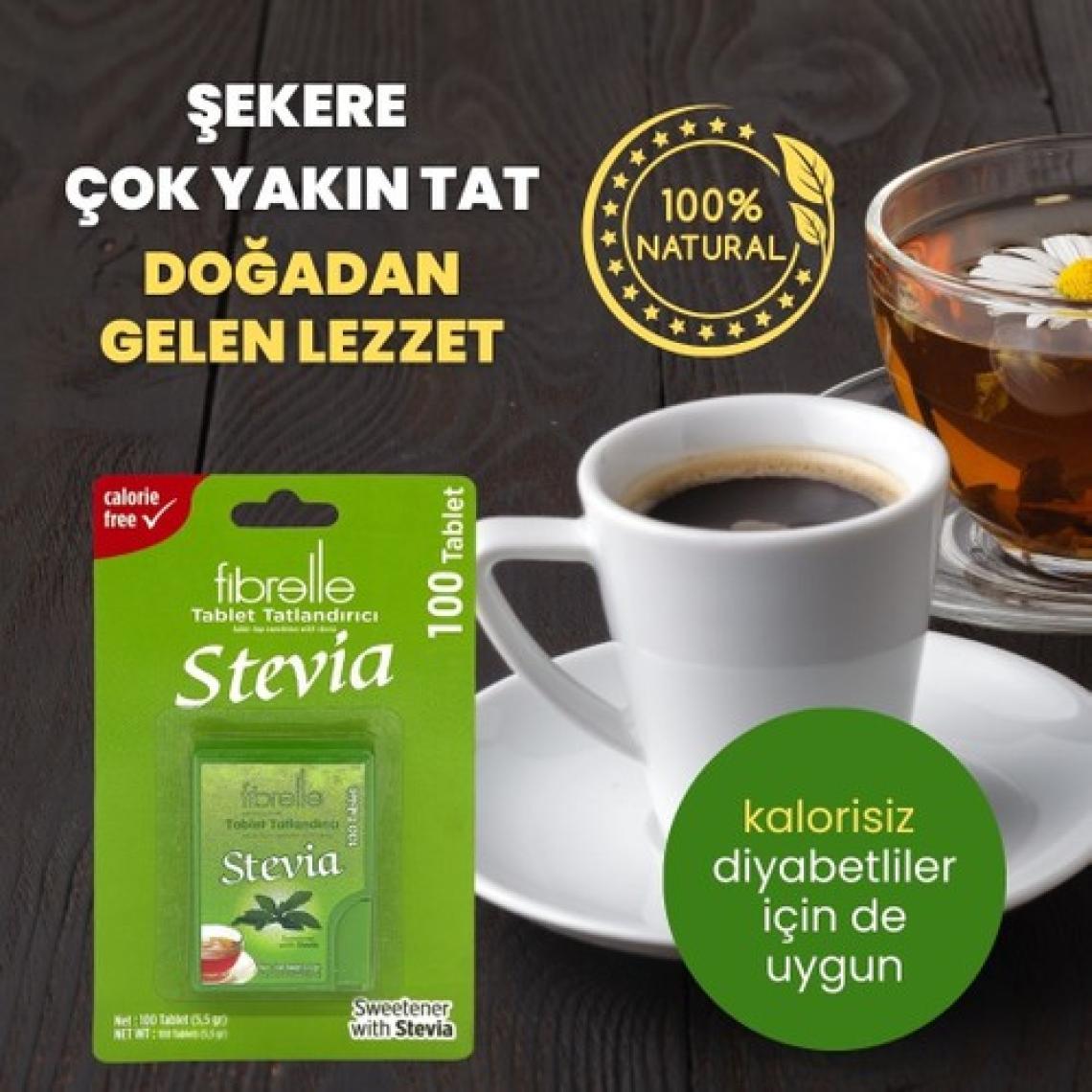 Fibrelle Cep Stevialı Tablet Tatlandırıcı 100'lü