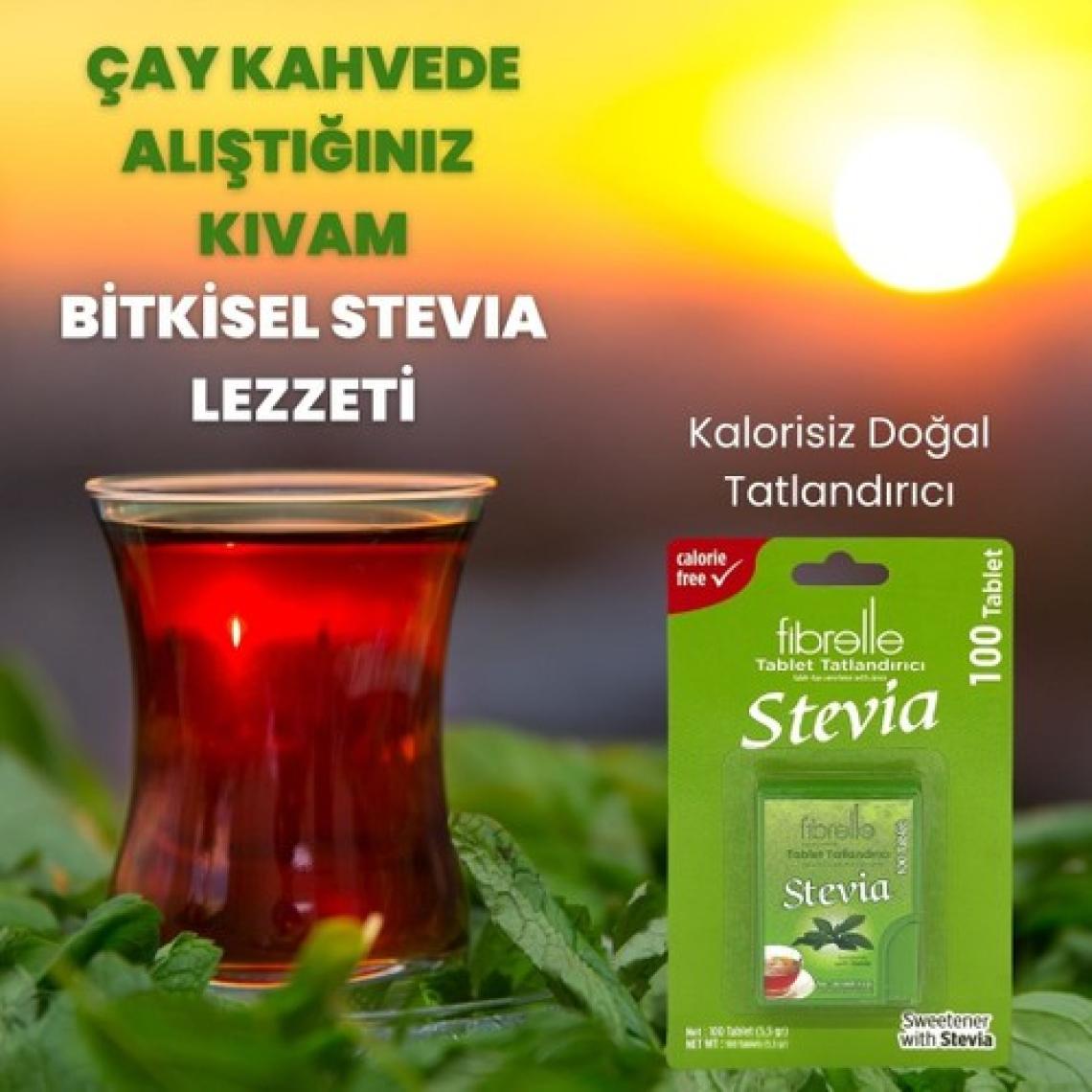 Fibrelle Cep Stevialı Tablet Tatlandırıcı 100'lü