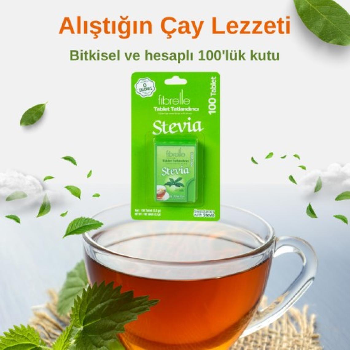 Fibrelle Cep Stevialı Tablet Tatlandırıcı 100'lü