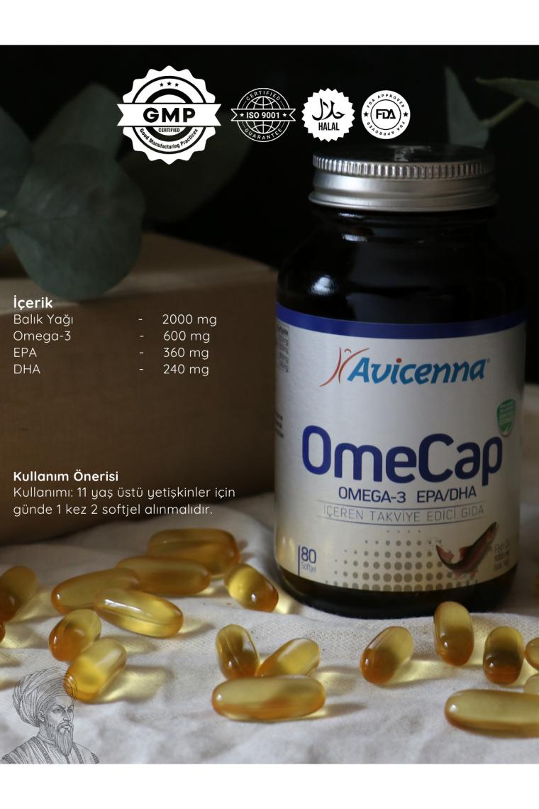 Avicenna Omecap Omega-3 80 soft jel