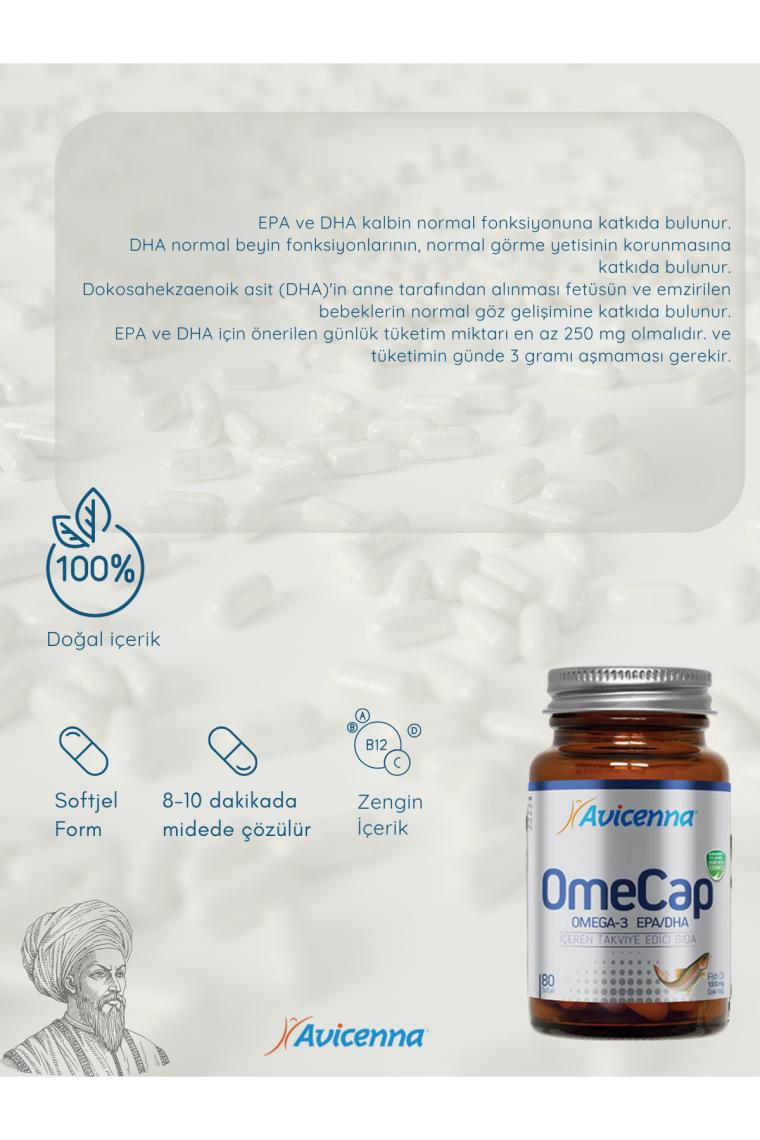 Avicenna Omecap Omega-3 80 soft jel