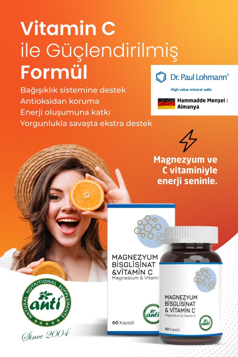 Anti Magnezyum Bisglisinat Vitamin C