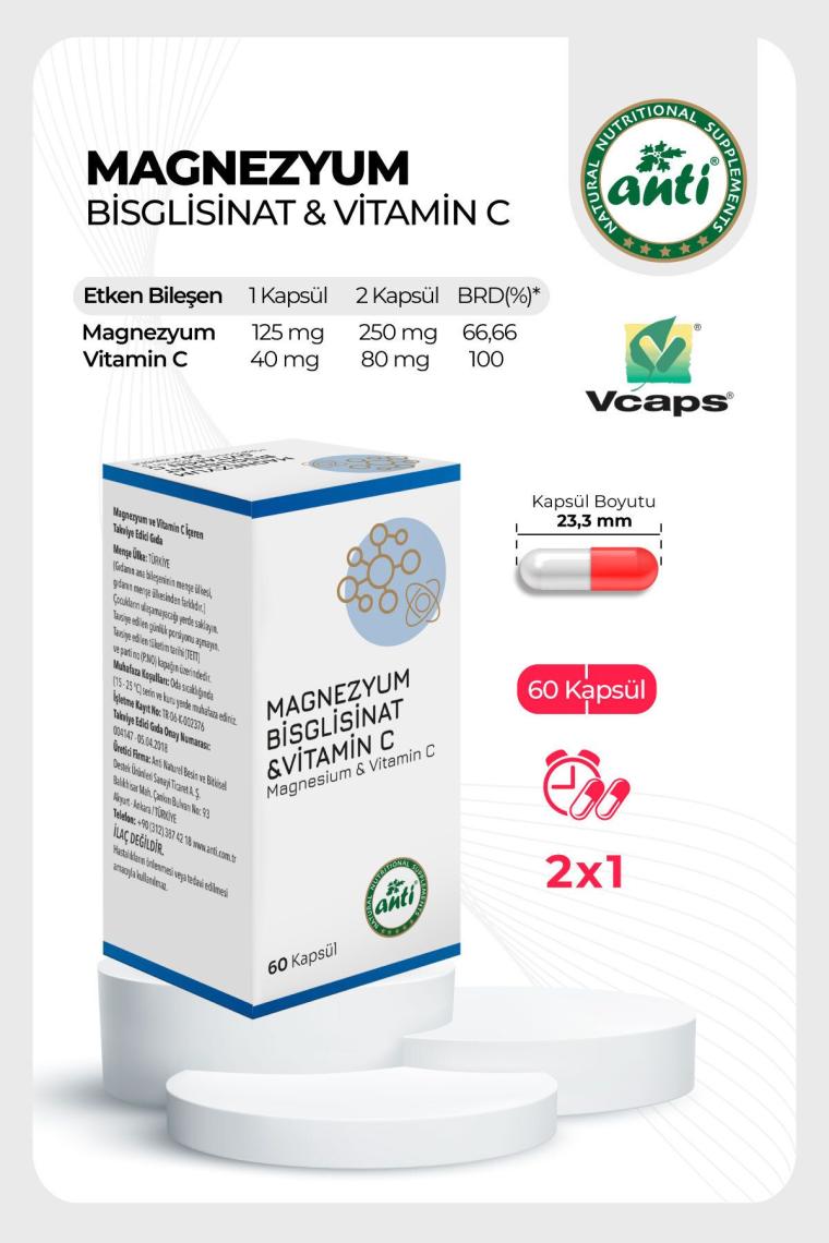 Anti Magnezyum Bisglisinat Vitamin C