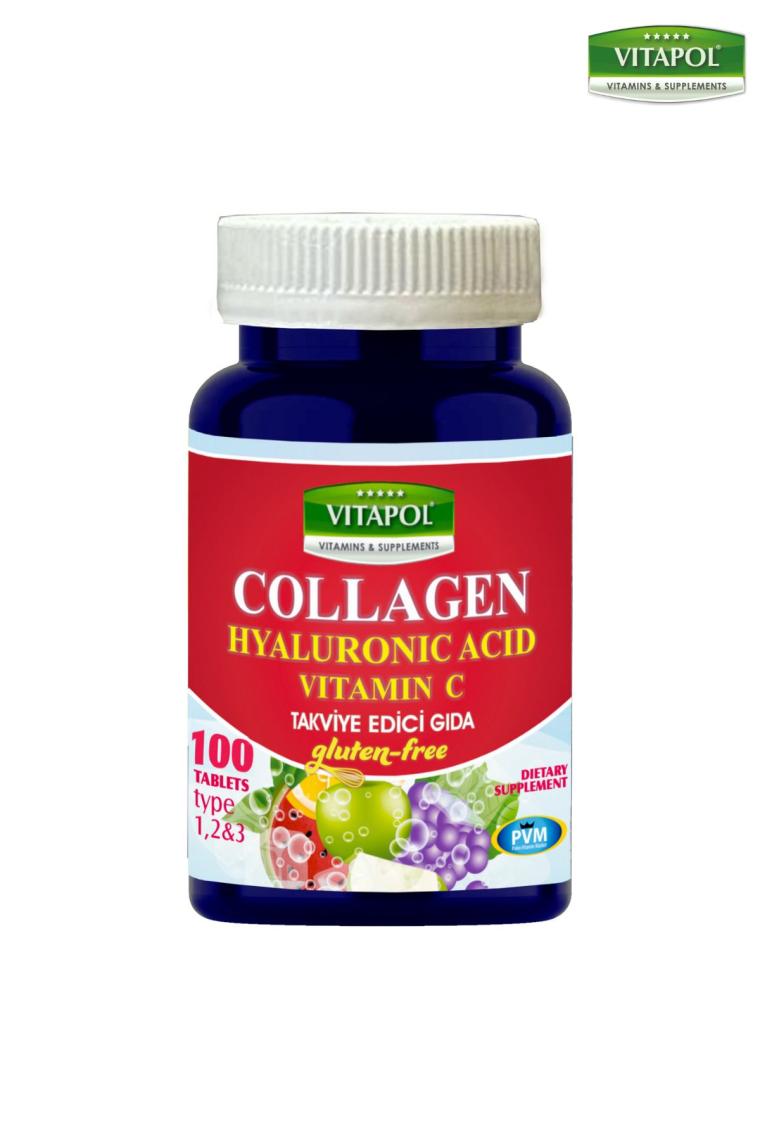 Vitapol Collagen Hyaluronic Acid Vitamin C 100 Tablet