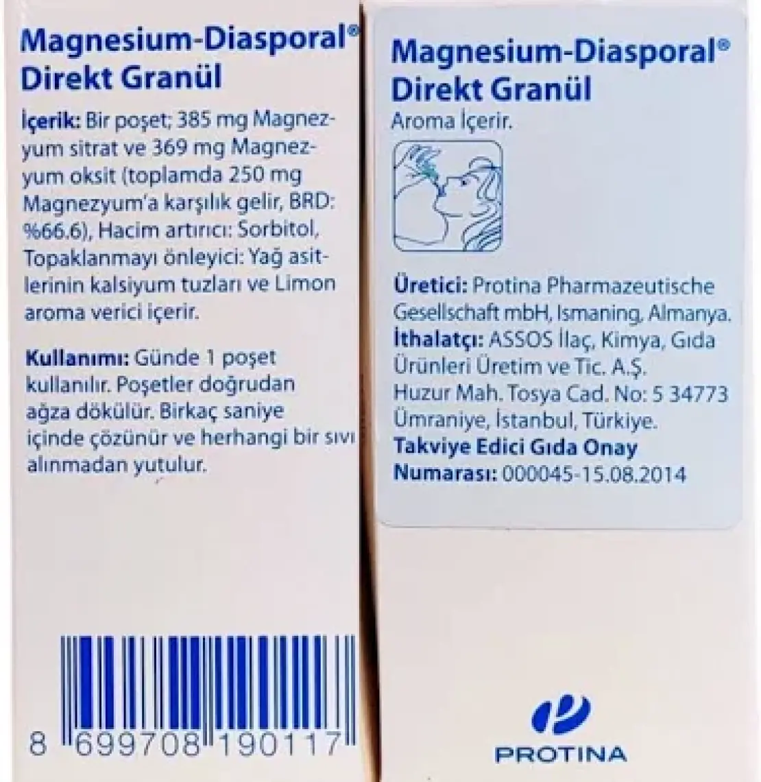 Assos Magnesium Diasporal DİREKT 20 POŞET