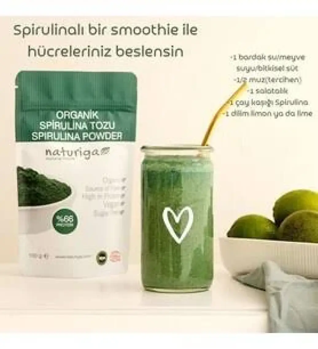 Naturiga Organik Spirulina Tozu 100 Gr.