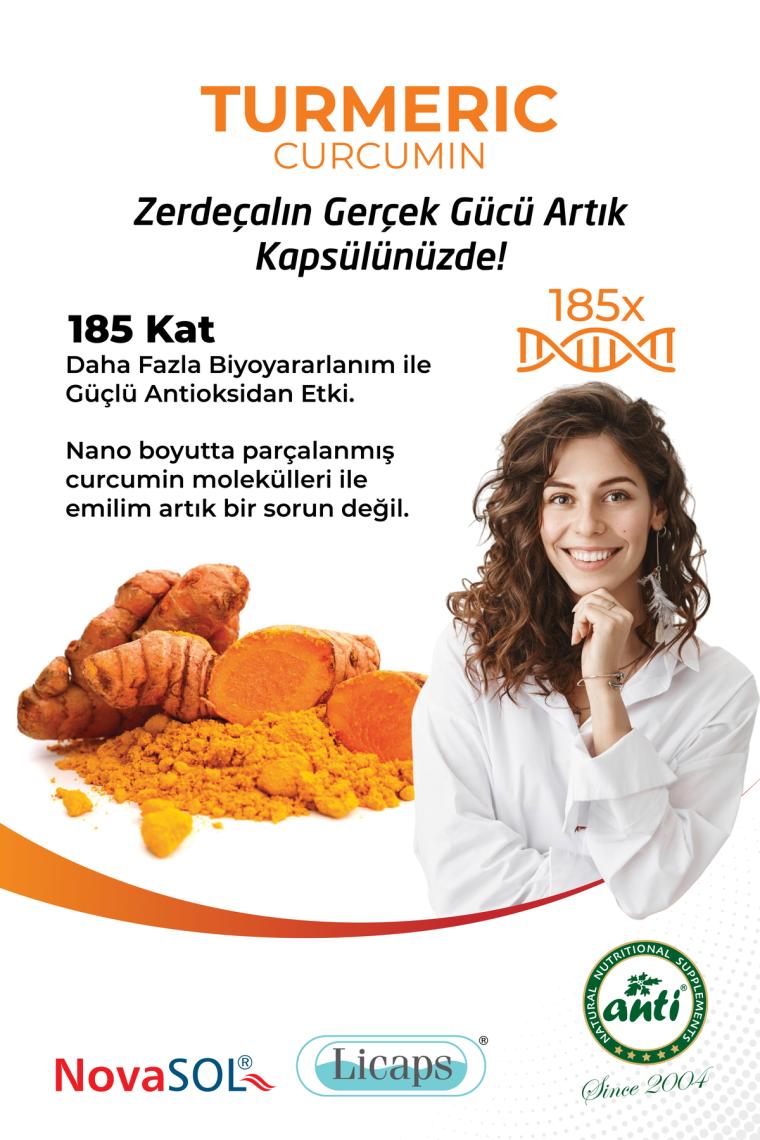 Anti Turmeric Extract Licaps® Novasol® Curcumin(185x Daha İyi Emilim)