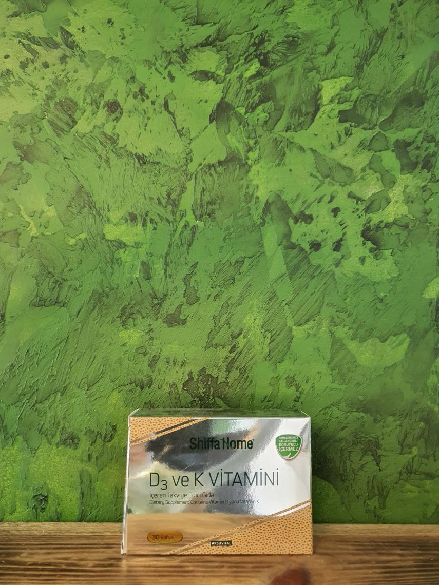 Shiffa Home Bitkisel D3 ve K2 Vitamini 1300 mg Kapsül