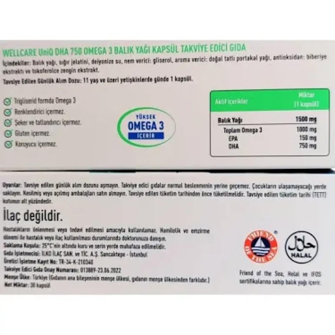 Wellcare Uniq 750 Omega 3 30 Kapsül