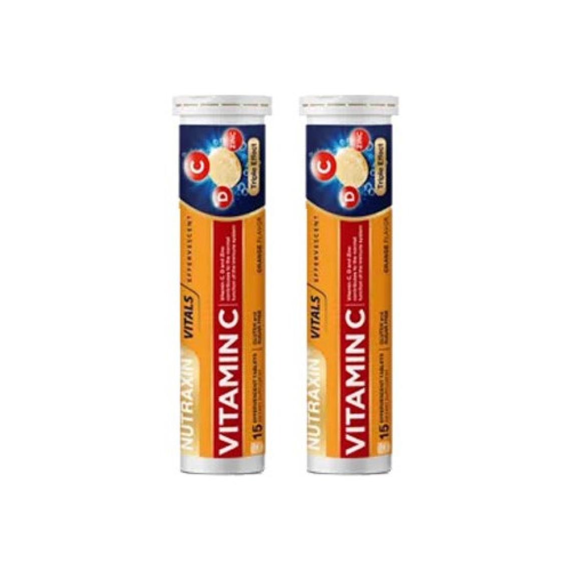 Nutraxin Efervesan Vitamin C-D-Zinc 15 Tablet 2'Li Paket