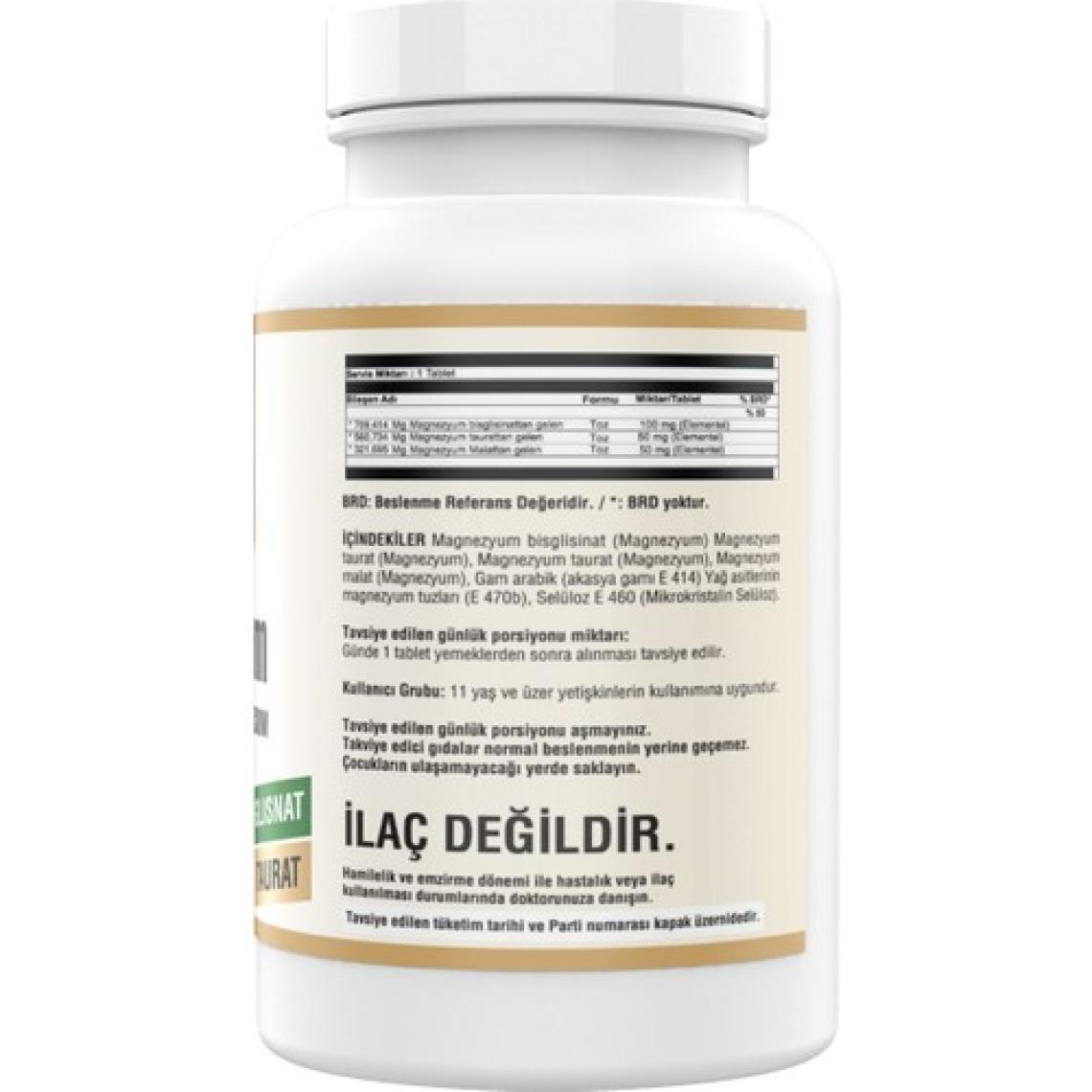 Magnezyum Elementleri Magnesium Malat Glisinat Taurat 90 Tablet+Vitamin D3 K2 20 ml