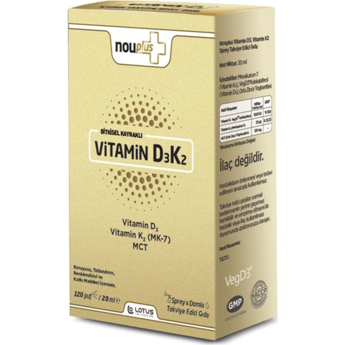 Lotus Vitamin D3k2 Sprey&Damla 20 Ml