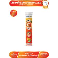 Wellcare Vitamin C 1000 mg & Selenyum 55 mcg 15 Efervesan Tablet