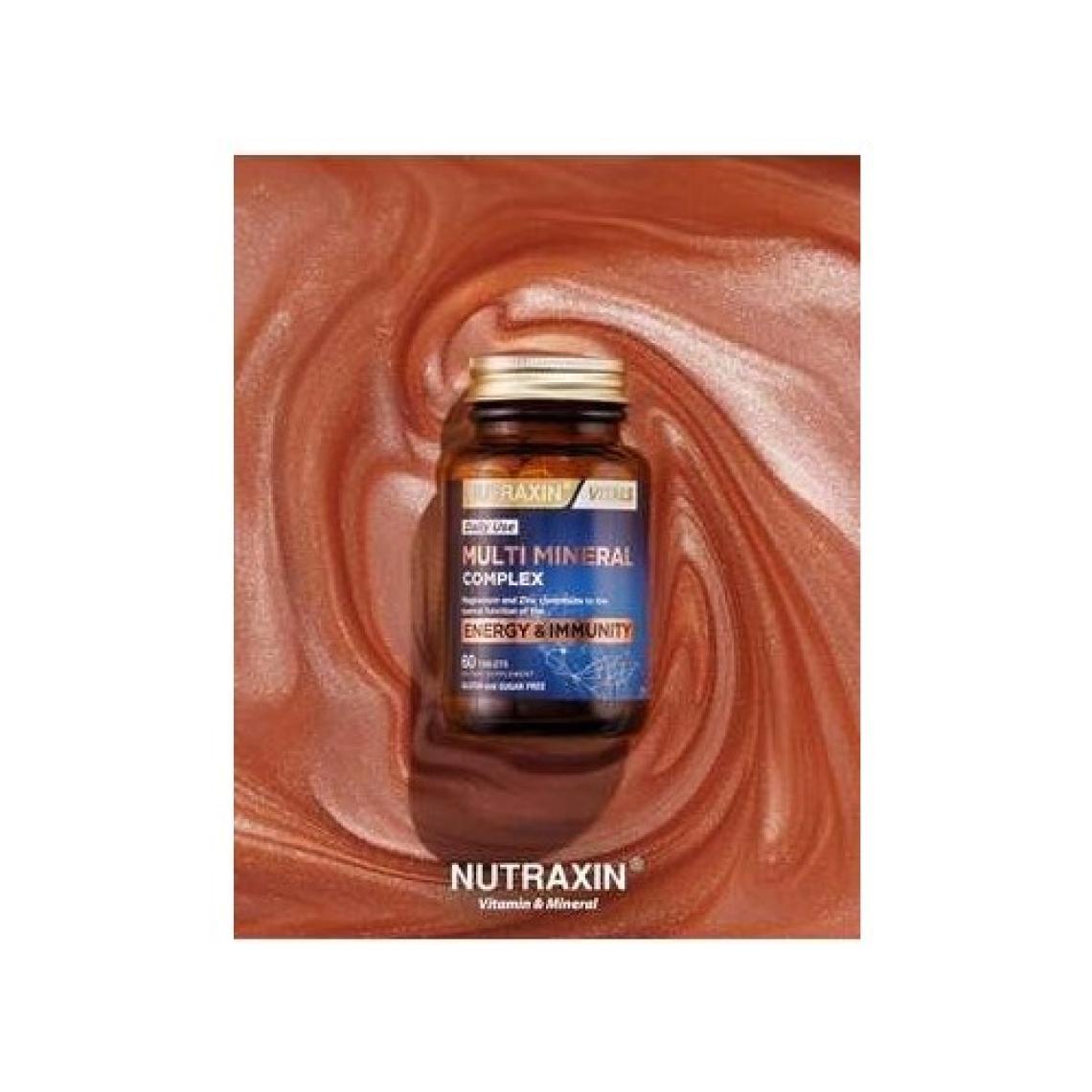 Nutraxin Çoklu Mineral Kompleksi 60 Tablet - Kalsiyum, Magnezyum, Çinko, Demir ve Diğer Mineraller İçeren Takviye Edici Gıda