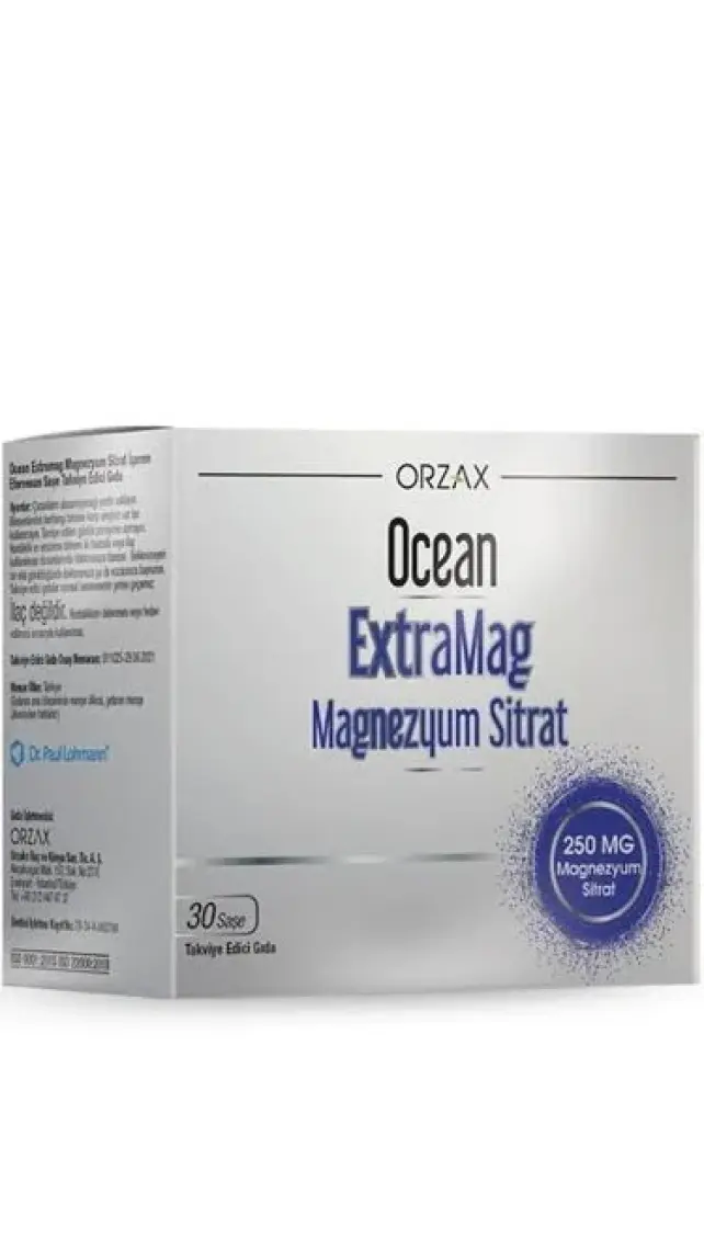 Orzax Ocean Extramag Magnezyum Sitrat 30 Saşe