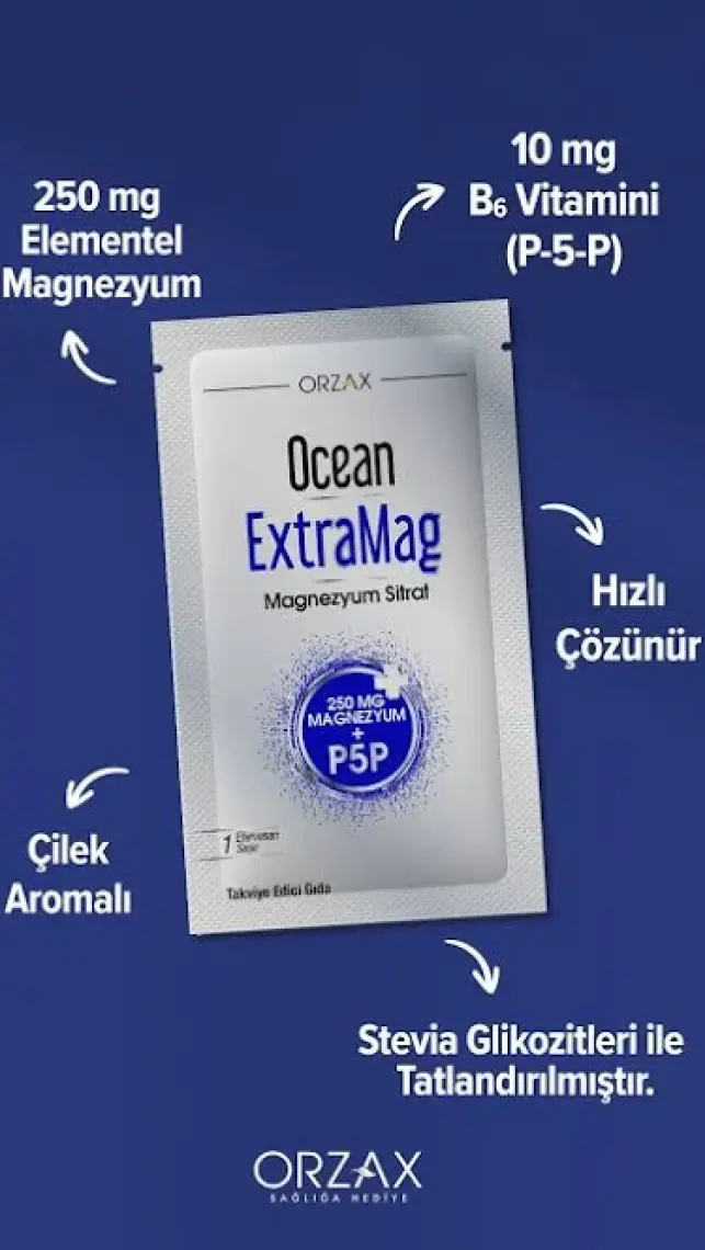 Orzax Ocean Extramag Magnezyum Sitrat 30 Saşe