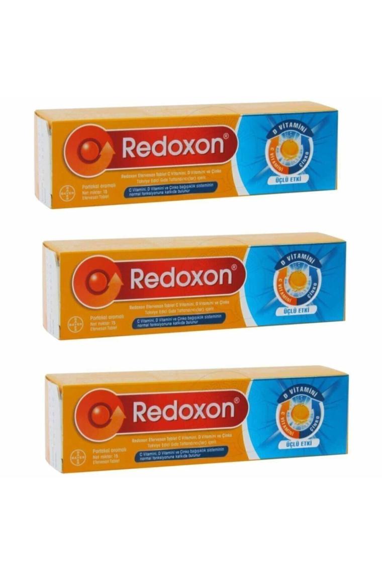 Redoxon C Vitamini, D Vitamini Ve Çinko Üçlü Etki 15 Efervesan Tablet X 3