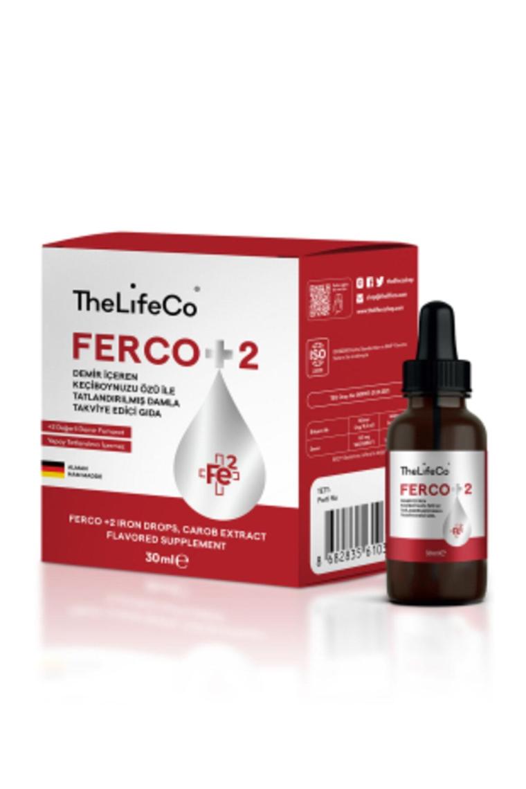 TheLifeCo Ferco +2 Değerlikli Demir Damlası 30 ml