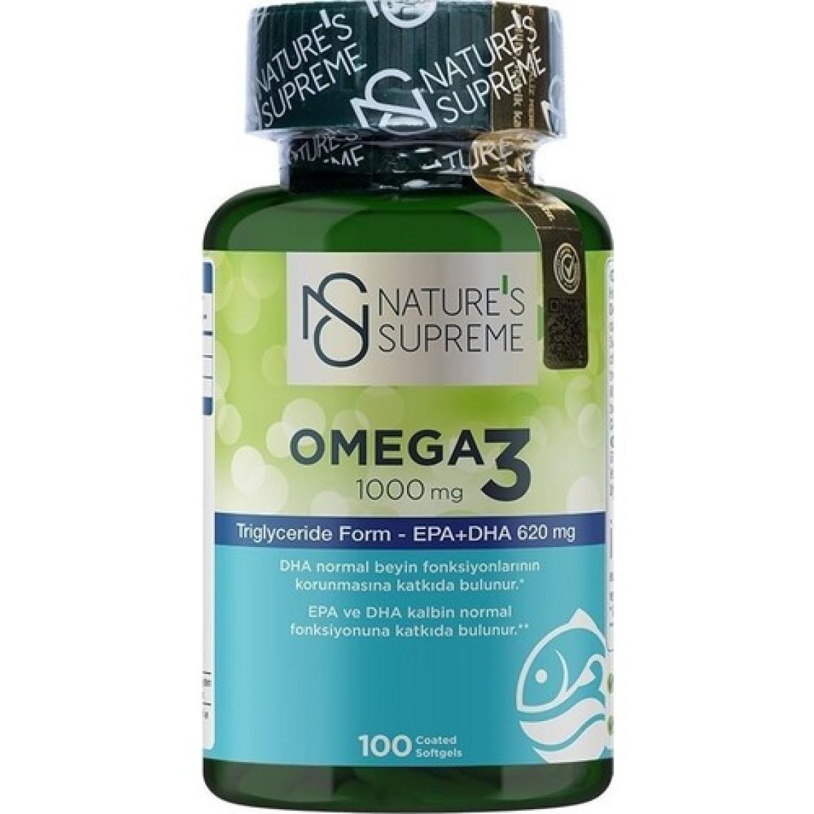 Nature's Supreme Omega 3 1000 Mg 100 Kapsül