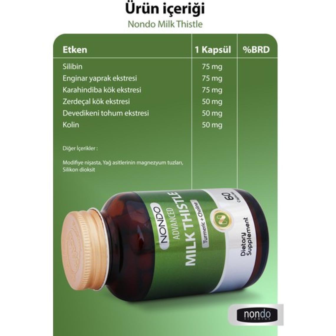 Nondo Advanced Milk Thistle 60 Kapsül