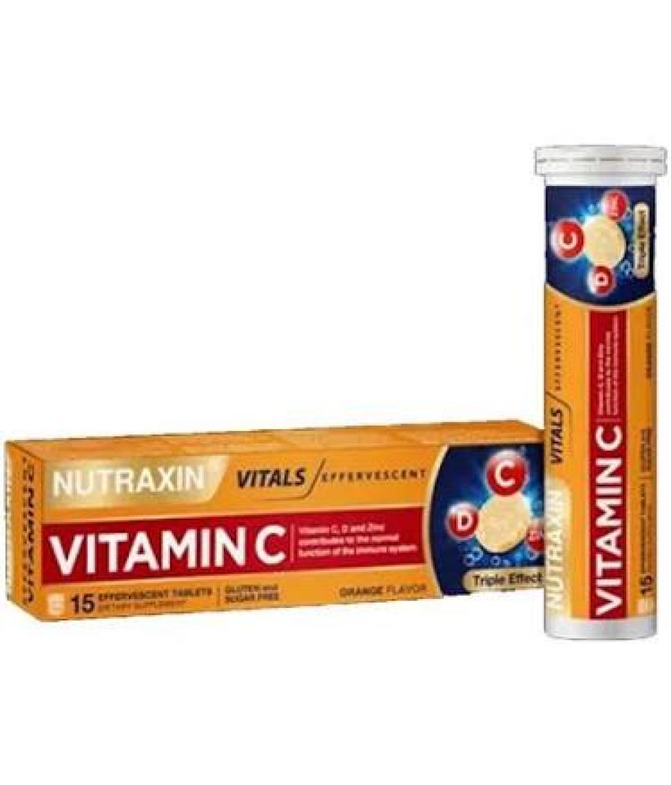 Melines Nutraxin Efervesan Vitamin C-D-Zınc 15 Tablet 8680512630708