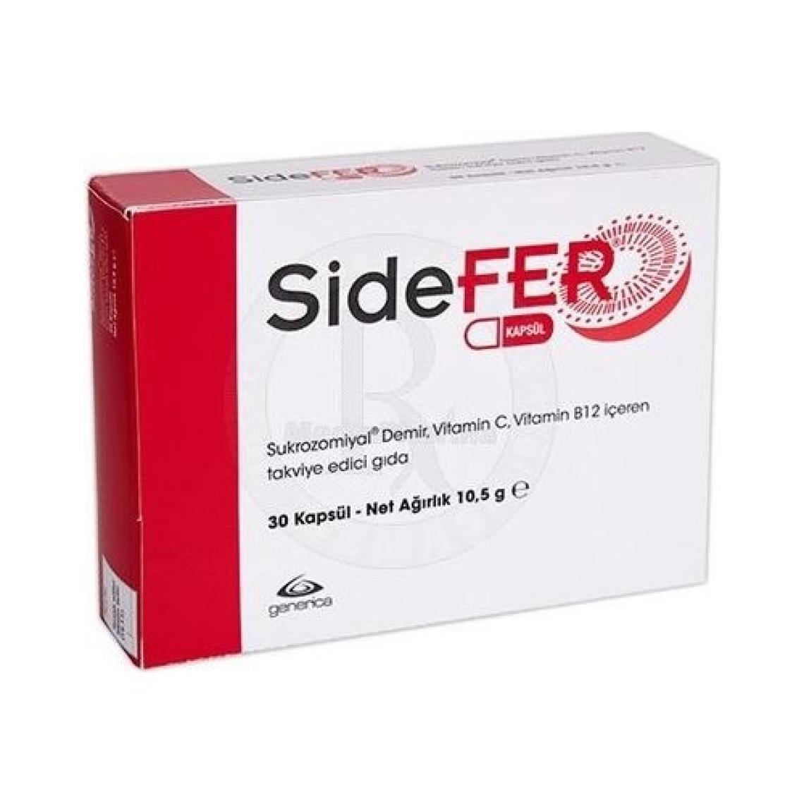 Sıdefer Sukrozomıyal 30 Kapsül Demir Vitamin C Vitamin B12