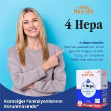 New Life 4 Hepa 90 Yumuşak Kapsül - Silibin Fosfolipid - Kolin - Enginar Yaprağı ve Karahindiba Kök Ekstresi