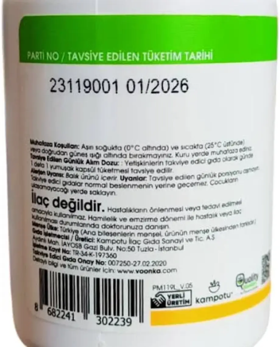 Voonka Omega 3 975MG 52 Kapsül