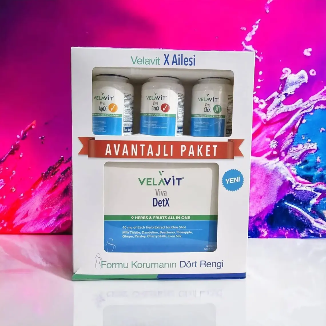 Velavit Viva Diyet Paketi - AptX, BrnX, ClrX, DetX 4'lü Paket