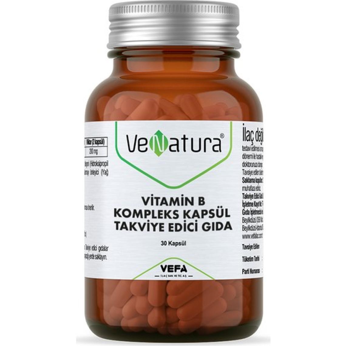 Venatura Vitamin B Kompleks Kapsül Takviye Edici Gıda