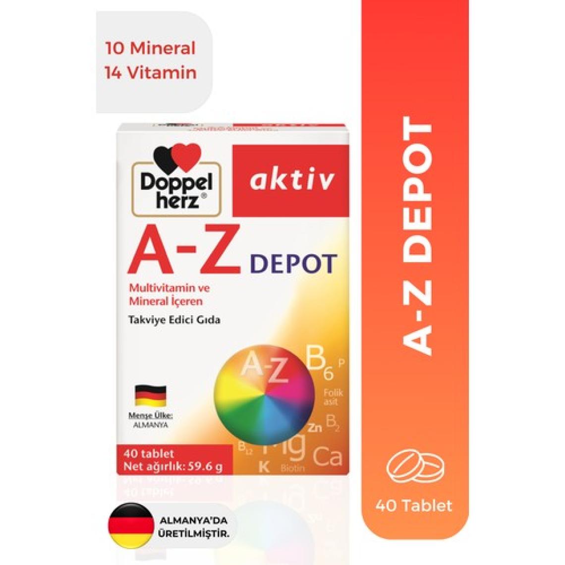 Doppelherz Aktiv A-Z Depot Multivitamin ve Mineral  40 Tablet
