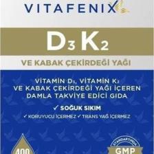 Vitafenix D3 K2 Ve Kabak Çekirdeği Yağı İçeren Vitamin 1000 Iu 20 ml Damla