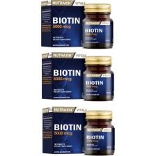 Nutraxin Biotin 5000 Mcg 30 Tablet X3 Adet