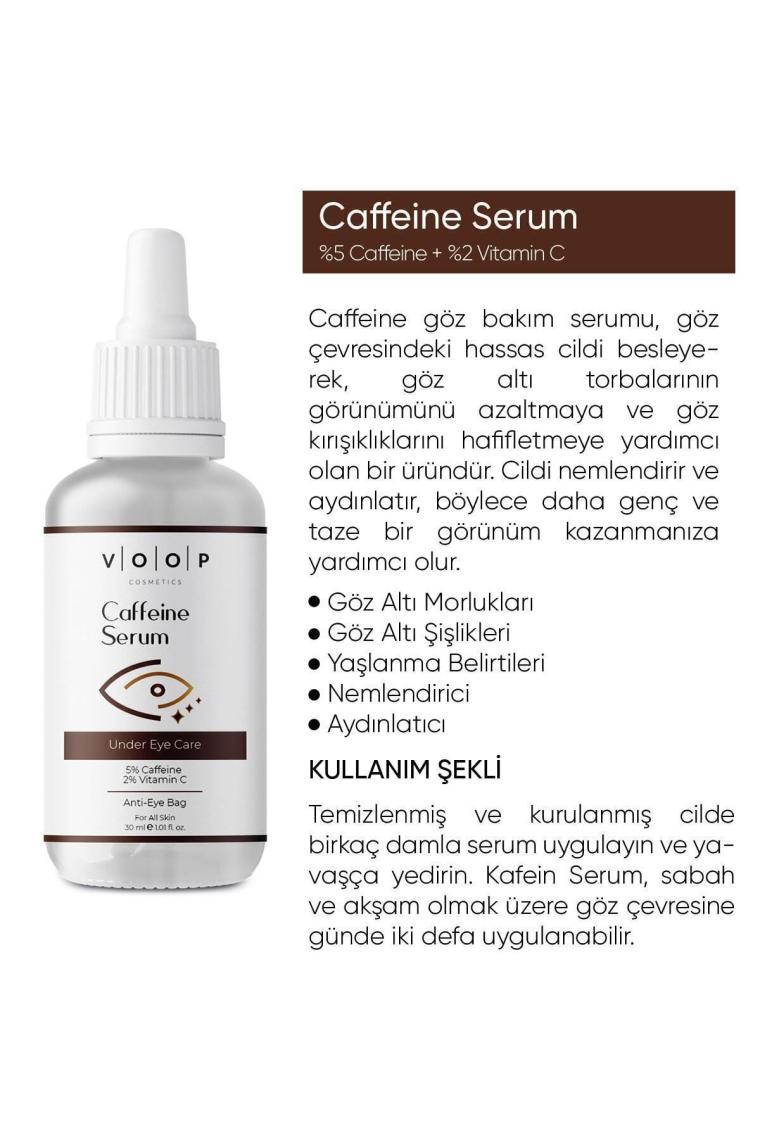 Kafein Göz Serumu - 30 Ml | Göz Altı Morlukları Ve Torbalanma Karşıtı (5% Caffeine + 2% Vitamin C)