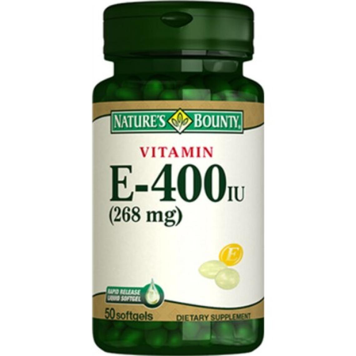 Nature's Bounty Vitamin E-400 IU 50 Softjel (%100 Natural)
