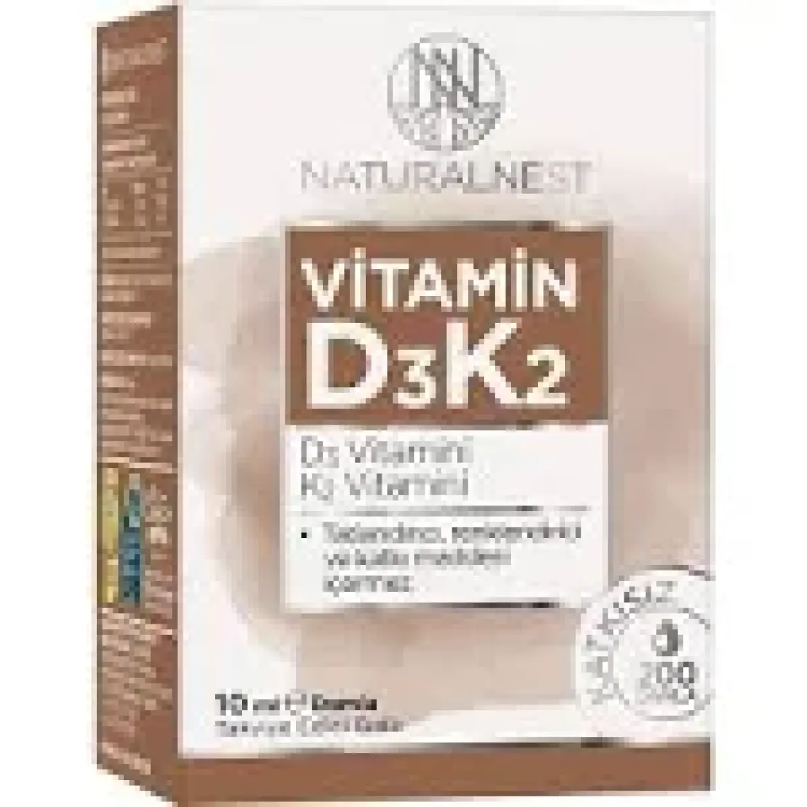 Naturalnest Vitamin D3 K2 Damla 10 ml Takviye Edici Gıda